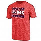 Montreal Canadiens Fanatics Branded Red Victor Tri Blend T-Shirt